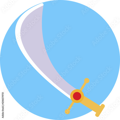 Symbol of Strength: A sword icon representing power, bravery, and historical significance in Turkish culture.