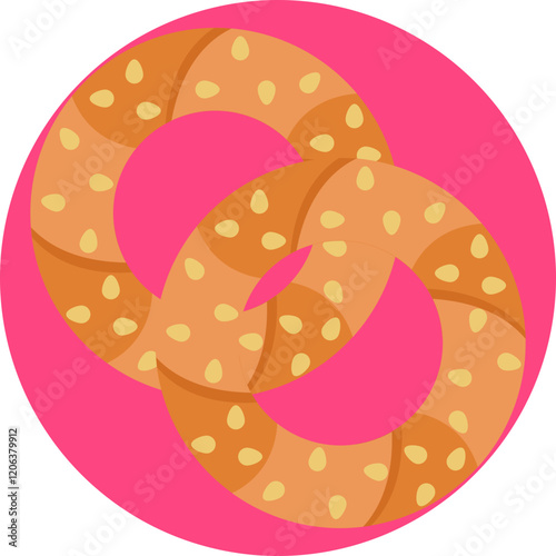 A popular breakfast food, typically round, with a chewy texture and slightly crispy outer layer.