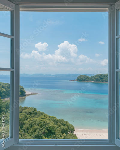 view from the window to the sea