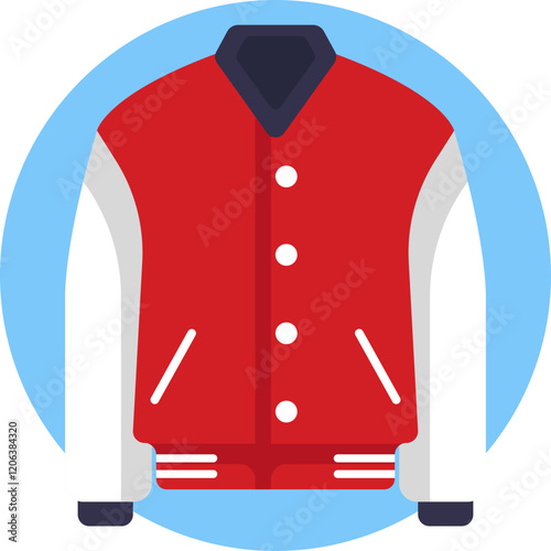 Classic Baseball Jacket: A traditional jacket worn by players, featuring a sporty design with contrasting colors and often a team logo.
