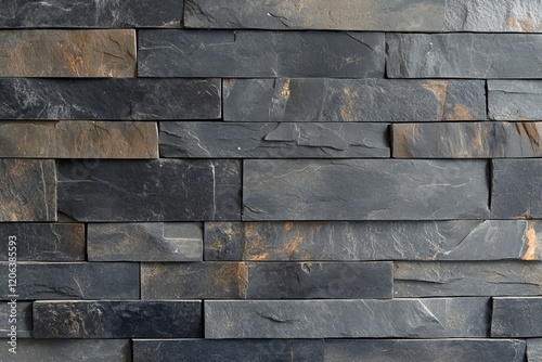 Dark gray and brown stone wall texture