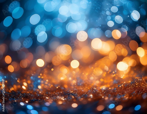 stunning abstract background with vibrant blue and orange bokeh lights creating a magical atmosphere for various creative projects