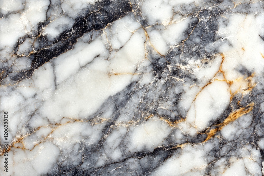 Elegant marble texture with gray and gold veins
