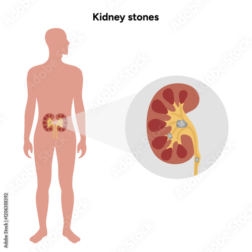 Human urine pain, diagnosis of ureter, kidney stones. Urologist medical disease	