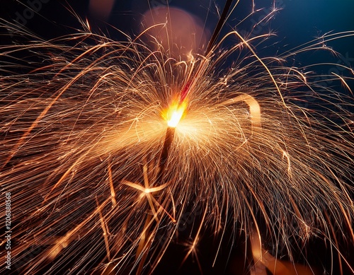 vibrant lighting sparkler creating enchanting trails of light against a dark background perfect for celebration events