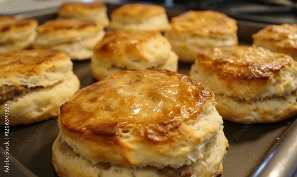 Fluffy buttermilk biscuits with sausage gravy Fluffy buttermilk biscuits with sausage gravy