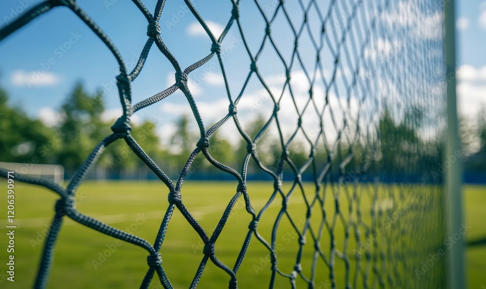 Football or handball playground gate net with tilted angle Football or handball playground gate net with tilted angle