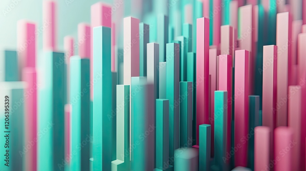 Abstract Colorful Columns Representing Data Visualization Abstract Colorful Columns Representing Data Visualization