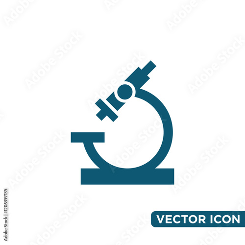 Minimalist Microscope Icon Design Template 