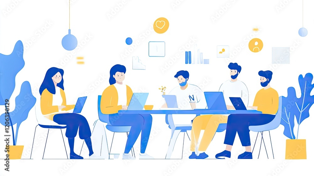 Team Collaboration Modern Workplace Digital Technology Team Collaboration Modern Workplace Digital Technology