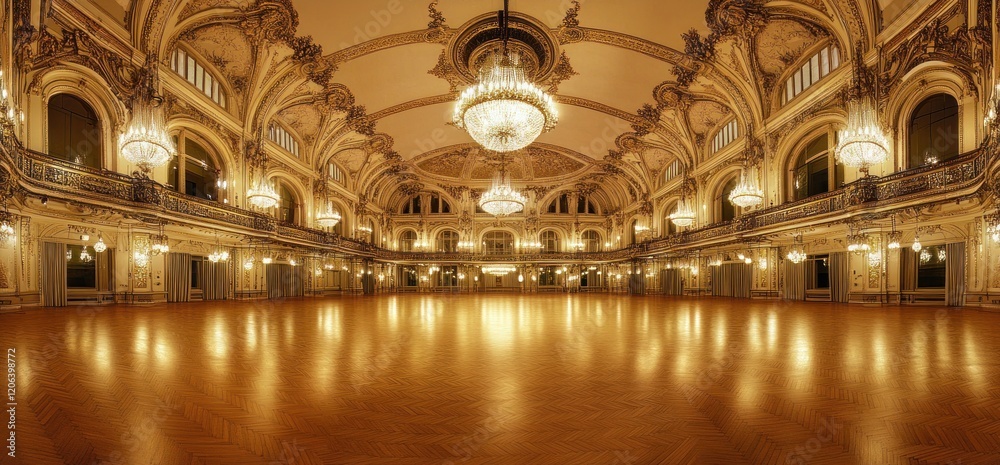 Obraz premium Grand Ballroom at Night: A Palace of Light and Elegance