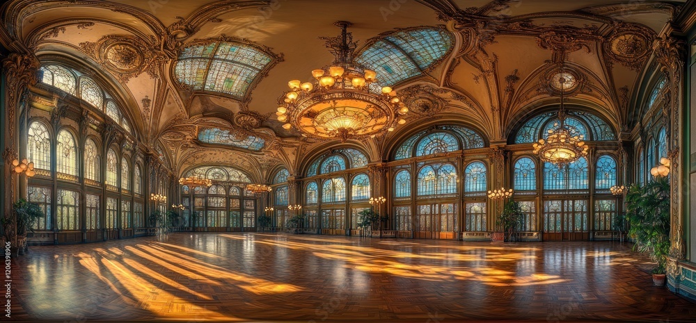 Obraz premium Grand Ballroom's Majestic Sunlight
