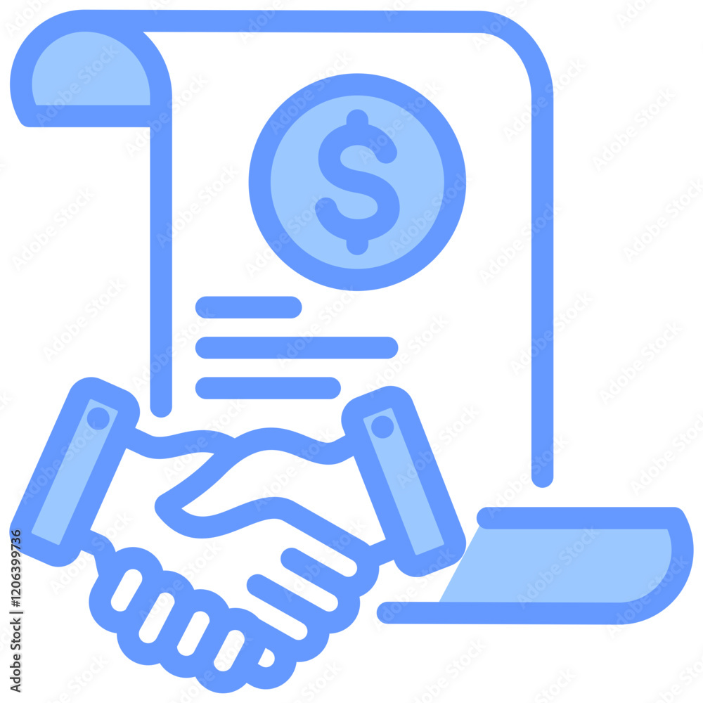 Business Partnership Blue Icon Business Partnership Blue Icon