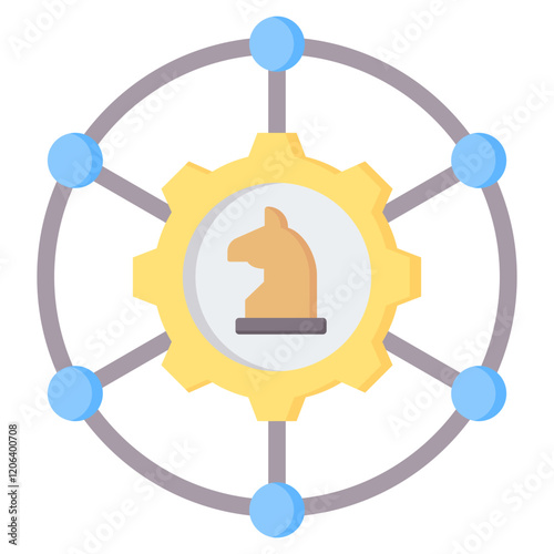 Strategic Networking Flat Icon