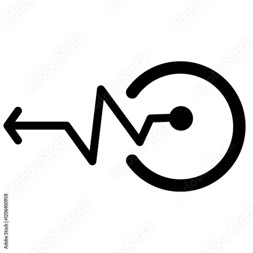 Exit Strategy Glyph Icon