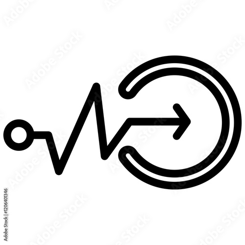 Market Entry Outline Icon