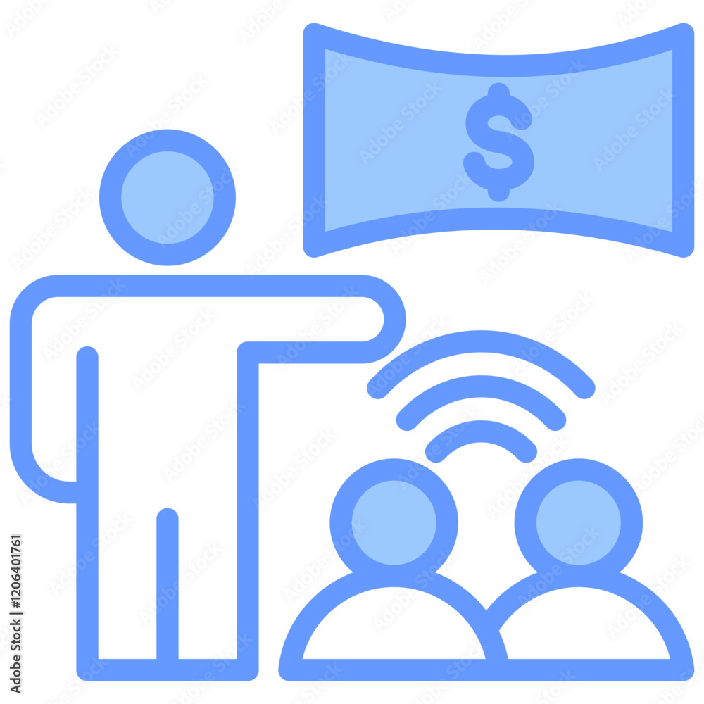 Business Presentation Blue Icon Business Presentation Blue Icon