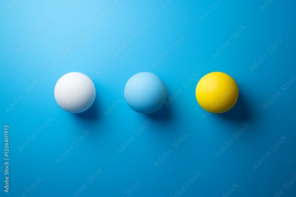 Minimalistic design of three light bulbs on blue background symbolizing brightness and creativity Minimalistic design of three light bulbs on blue background symbolizing brightness and creativity