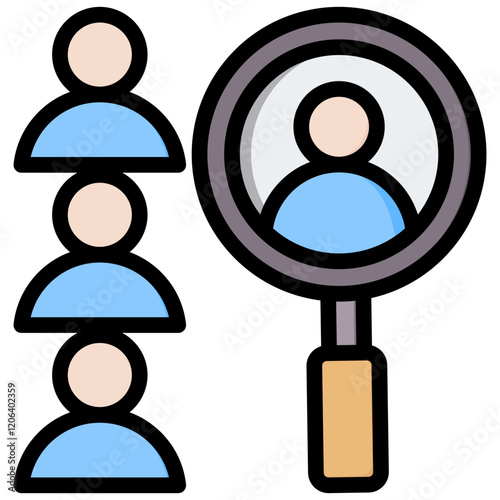 Hiring Outline Color Icon
