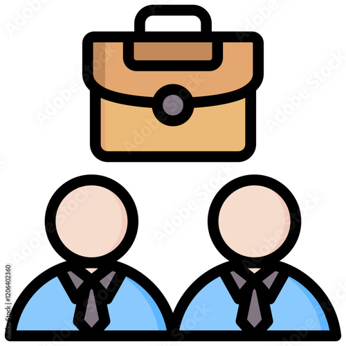 Colleague Outline Color Icon