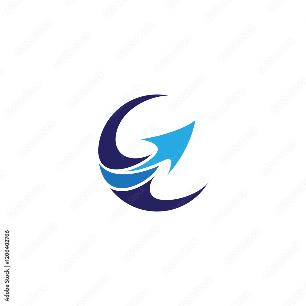 Naklejka premium abstract arrow logo in flat design style