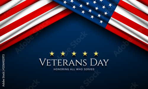 Happy Veterans Day United States of America background vector illustration