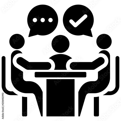 Meeting Glyph Icon