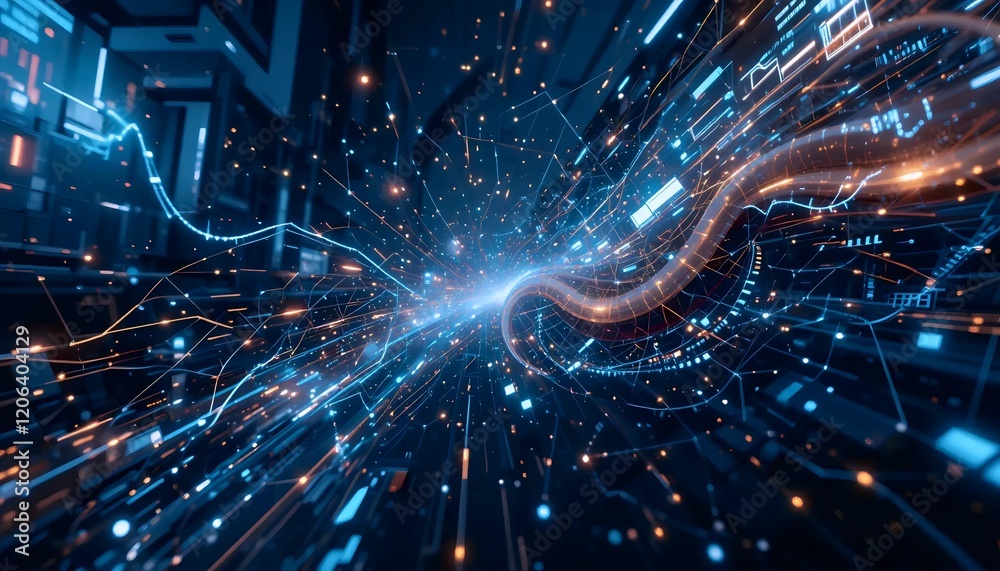 Naklejka premium energy of fractal realms background design