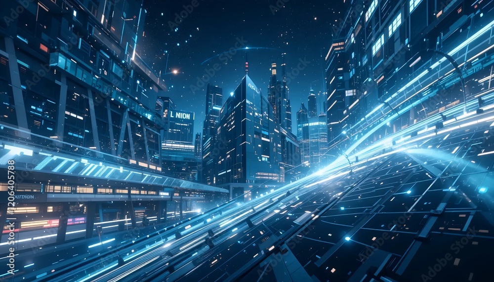 Obraz premium energy of fractal realms background design