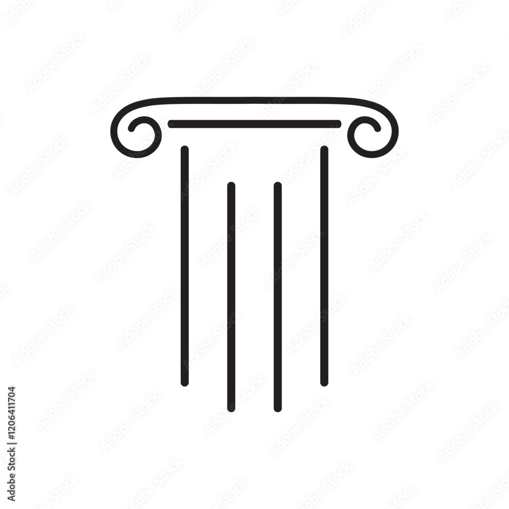Column icon Template vector illustration design Column icon Template vector illustration design