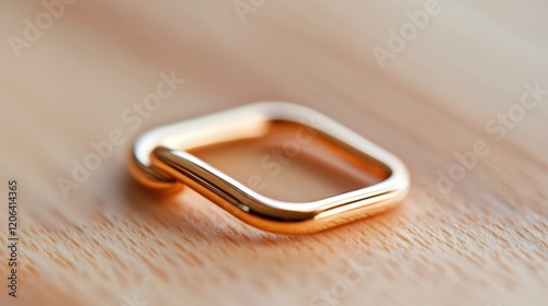 Daily goals planner with a golden paperclip resting on a wooden desk photo