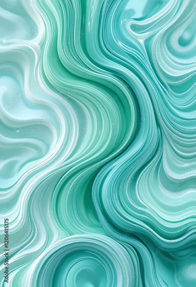 Abstract Teal Swirling Liquid Wave Pattern Design Abstract Teal Swirling Liquid Wave Pattern Design