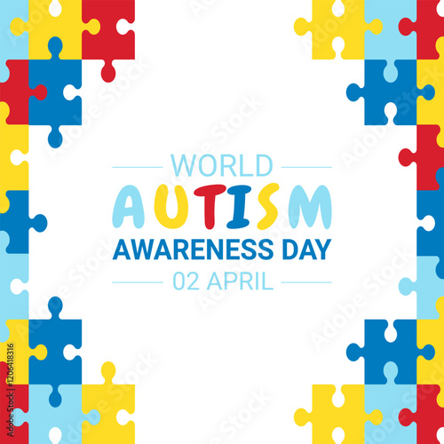 Vector illustration on the theme of World Autism awareness day observed each year on April 2nd across the globe.