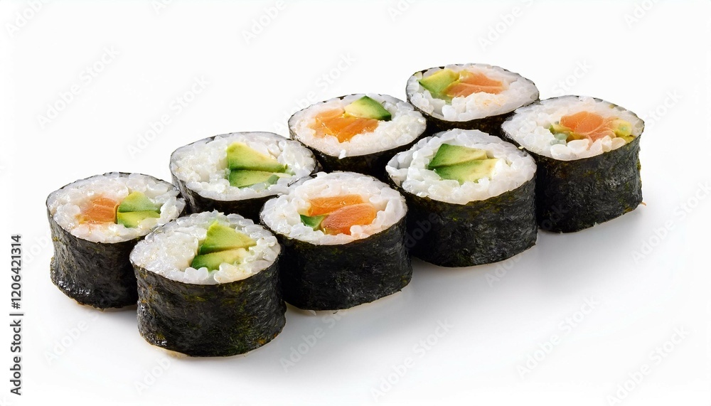 hosomaki sushi isolated on white background hosomaki sushi isolated on white background