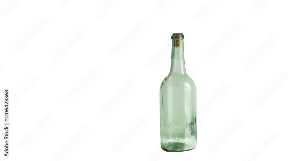 Empty bottle glass drink vase on transparent background Empty bottle glass drink vase on transparent background