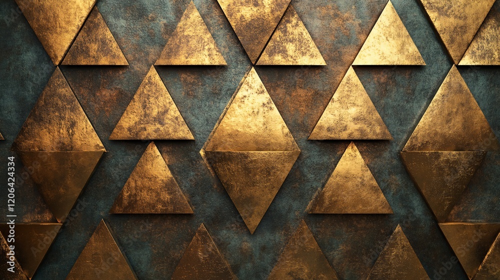 custom made wallpaper toronto digitalGolden Triangle Pattern Abstract Wall Design