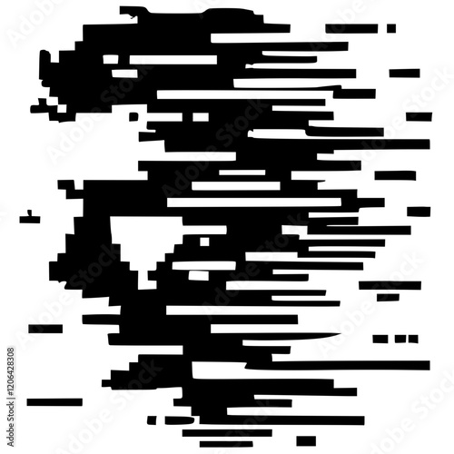 Glitch face silhouette