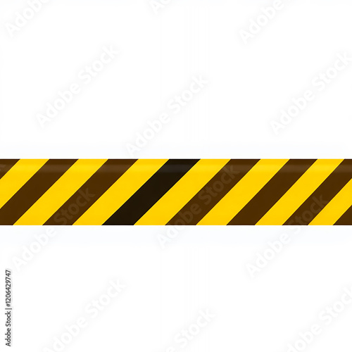 Bold Yellow And Black Striped Safety Tape Shown