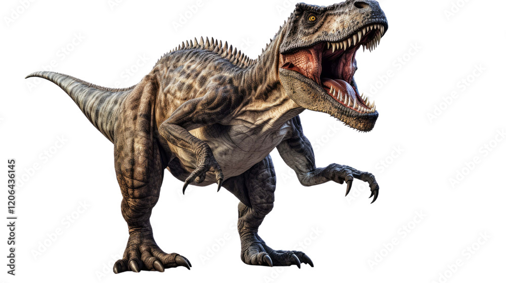 Scary ferocious tyrannosaurus isolated on transparent background Scary ferocious tyrannosaurus isolated on transparent background