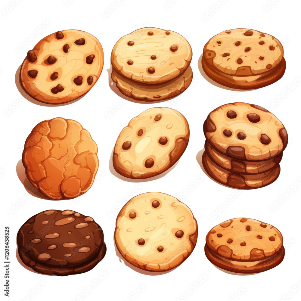 cookies isolated on a white transparent background cookies isolated on a white transparent background