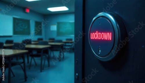 School lockdown drill classroom photograph indoor close-up safety preparedness