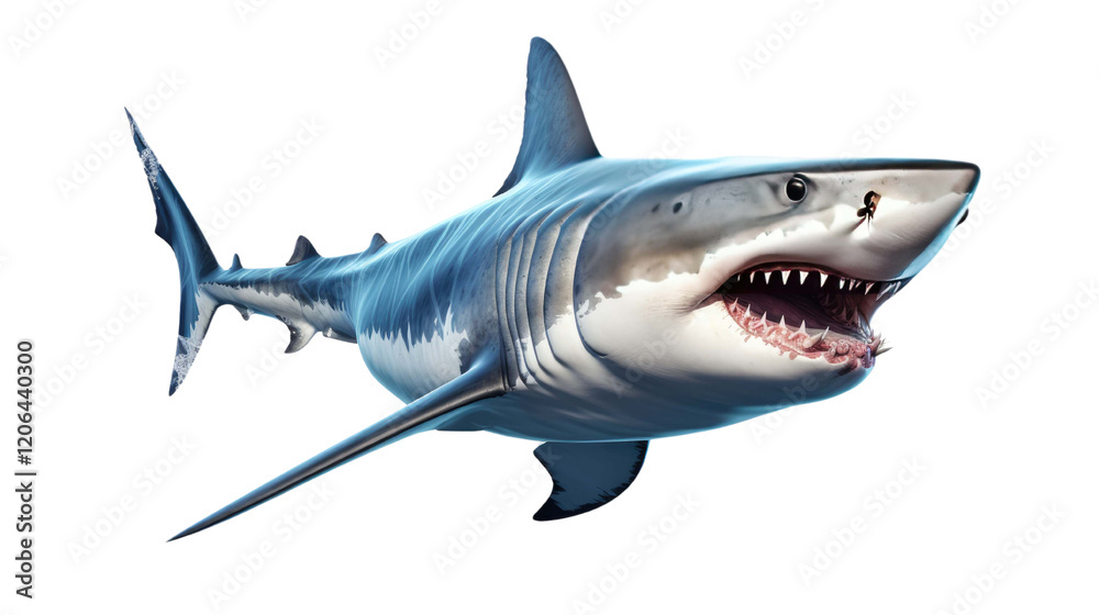 Obraz premium shark isolated on a white transparent background