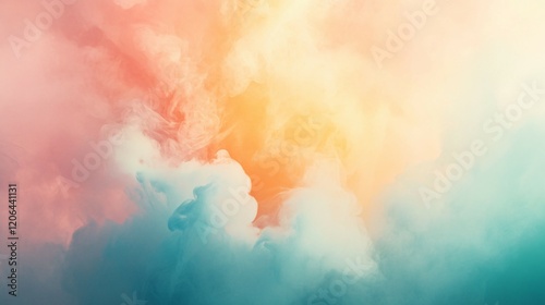 Abstract Pastel Cloud Swirls Color Background
