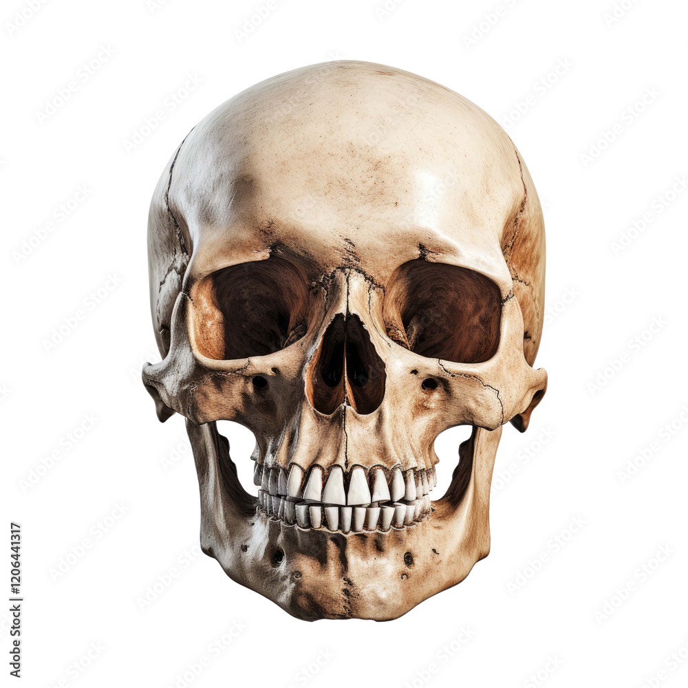 Obraz premium human skull isolated on transparent background