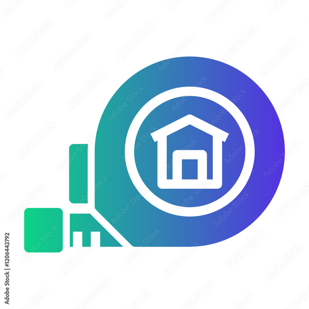 Obraz premium measuring tape Gradient icon