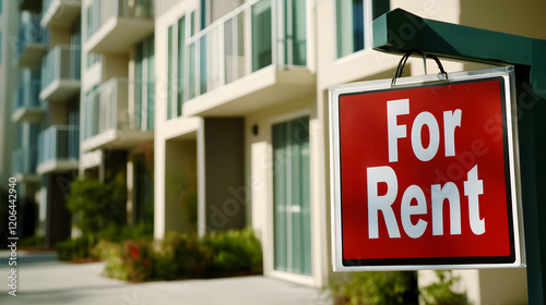 For rent sign displayed on a residential building, symbolizing opportunities for new beginnings and the dynamic nature of urban living.