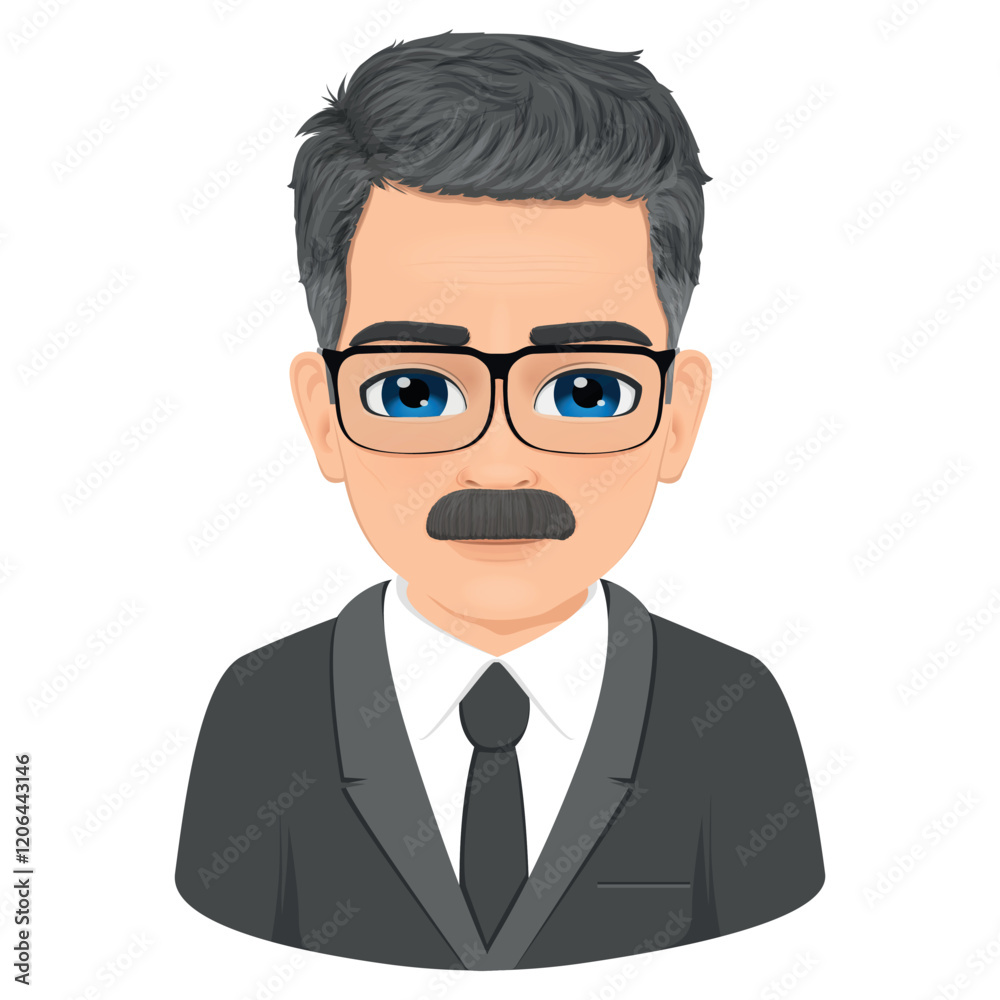 Portrait or face of charismatic middle age man Portrait or face of charismatic middle age man