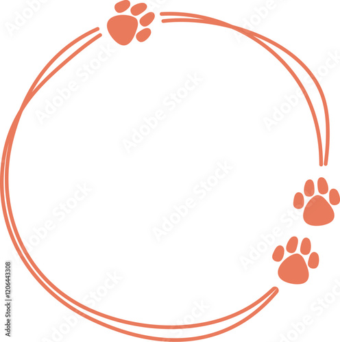 Hand Drawn Round Pet Frame