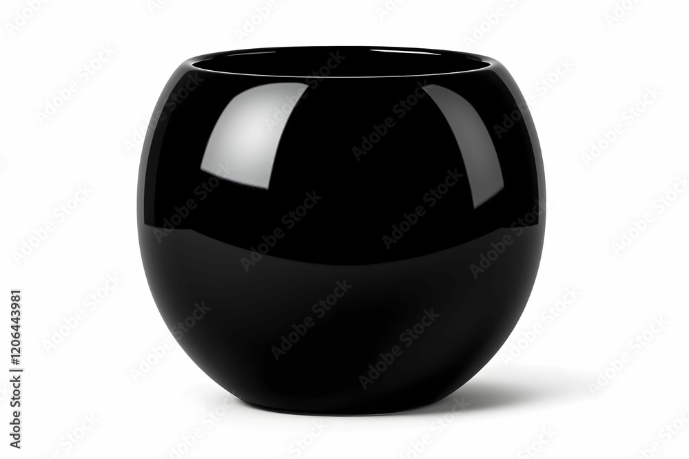 Glossy Black Ceramics Bowl Ideal for Modern Home Decor or Display Glossy Black Ceramics Bowl Ideal for Modern Home Decor or Display