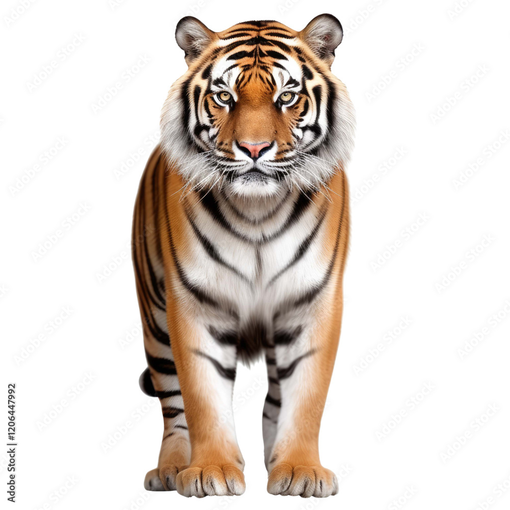 Fototapeta premium tiger isolated on a white transparent background